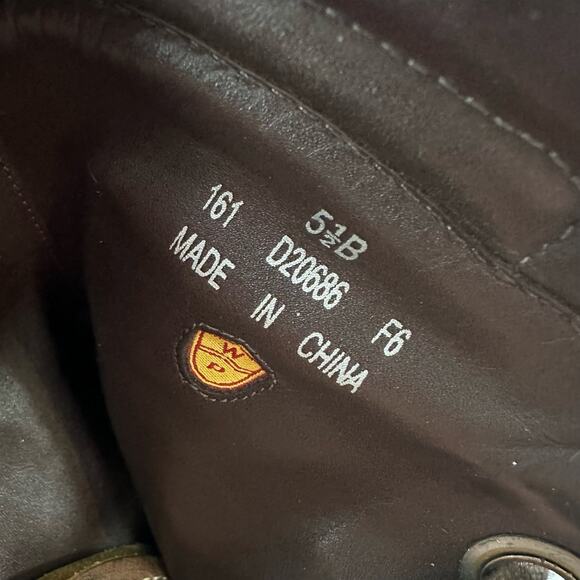 Cole Haan Mardi Brown Distress Leather Waterproof High Boots Lace Up 5.5 B - Picture 7 of 7